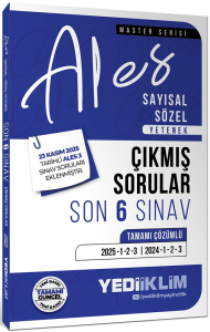 Yediiklim Yayınları 2026 ALES Sayısal Sözel Yetenek Tamamı Çözümlü Son 6 Sınav Çıkmış Sorular