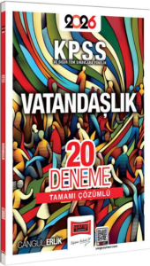 Yargı Yayınları 2026 KPSS ve Diğer Tüm Sınavlara Yönelik Tamamı Çözümlü Vatandaşlık 20 Deneme