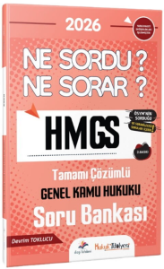 Dizgi Kitap Yayınları 2026 Hukuk Atölyesi HMGS Ne Sordu Ne Sorar Genel Kamu Hukuku Tamamı Çözümlü Soru Bankası