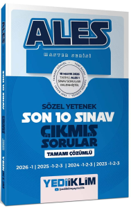 Yediiklim Yayınları ALES Master Serisi Sözel Yetenek Tamamı Çözümlü Son 10 Sınav Çıkmış Sorular
