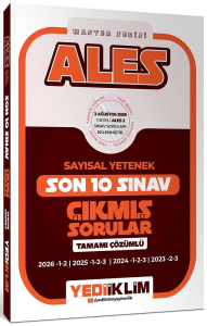 Yediiklim Yayınları 2027 ALES Master Serisi Sayısal Yetenek Tamamı Çözümlü Son 10 Sınav Çıkmış Sorular