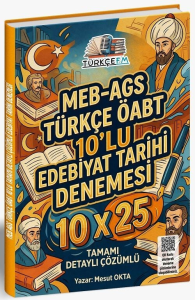 Türkçe FM Yayınları ÖABT MEB-AGS Türkçe Öğretmenliği Edebiyat Tarihi 10x25 Deneme Çözümlü