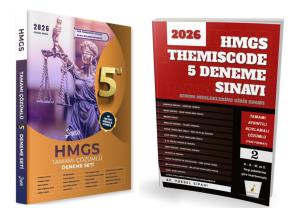 SÜPER FİYAT -  Yetki Yayınları 2026 HMGS Tamamı Çözümlü 5 Deneme + Pelikan Yayınları HMGS Themiscode  Tamamı Çözümlü 5 Fasikül Deneme 2 li Set