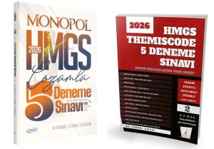 SÜPER FİYAT -  Monopol Yayınları 2026 HMGS Tamamı Çözümlü 5 Deneme Sınavı + Pelikan Yayınları HMGS Themiscode  Tamamı Çözümlü 5 Fasikül Deneme 2 li Set