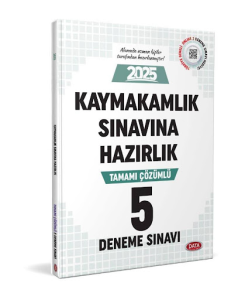 Data Yayınları 2025 Kaymakamlık Sınavına Hazırlık Tamamı Çözümlü 5 Deneme Sınavı