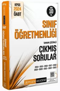Pegem Yayınları 2024 ÖABT Sınıf Öğretmenliği Son 10 Yıl Çıkmış Sorular Çözümlü
