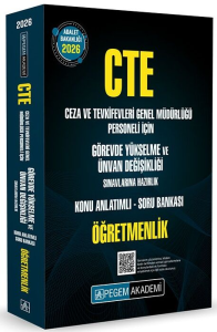 Pegem Yayınları 2026 GYS CTE Adalet Bakanlığı Ceza ve Tevkifevleri Genel Müdürlüğü Personeli İçin Görevde Yükselme ve Ünvan Değişikliği Sınavlarına Hazırlık Konu Anlatımlı Soru Bankası Öğretmenlik