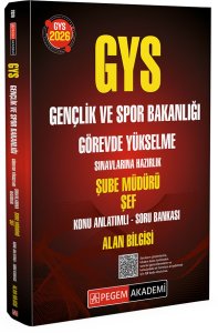 Pegem Yayınları 2026 GYS Gençlik ve Spor Bakanlığı Görevde Yükselme Sınavlarına Hazırlık Şube Müdürü Şef Konu Anlatımlı Soru Bankası Alan Bilgisi