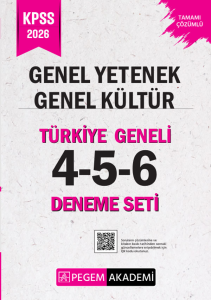 Pegem Yayınları 2026 KPSS Genel Yetenek Genel Kültür Tamamı Çözümlü Türkiye Geneli 4-5-6 (3'lü Deneme Seti)