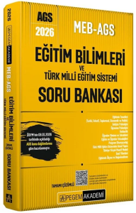 Pegem Yayınları 2026 MEB AGS Eğitim Bilimleri ve Türk Milli Eğitim Sistemi Tamamı Çözümlü Soru Bankası