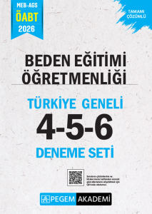 Pegem Yayınları 2026 MEB AGS ÖABT Beden Eğitimi Öğretmenliği Tamamı Çözümlü Türkiye Geneli 4-5-6 (3'lü Deneme Seti)