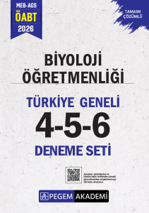Pegem Yayınları 2026 MEB AGS ÖABT Biyoloji Öğretmenliği Tamamı Çözümlü Türkiye Geneli 4-5-6 (3'lü Deneme Seti)