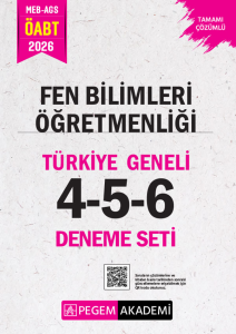 Pegem Yayınları 2026 MEB AGS ÖABT Fen Bilimleri Öğretmenliği Tamamı Çözümlü Türkiye Geneli 4-5-6 (3'lü Deneme Seti)