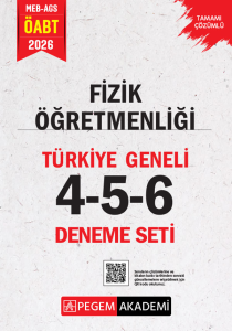 Pegem Yayınları 2026 MEB AGS ÖABT Fizik Öğretmenliği Tamamı Çözümlü Türkiye Geneli 4-5-6 (3'lü Deneme Seti)