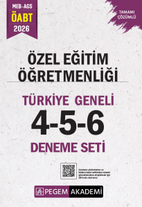 Pegem Yayınları 2026 MEB AGS ÖABT Özel Eğitim Öğretmenliği Tamamı Çözümlü Türkiye Geneli 4-5-6 (3'lü Deneme Seti)
