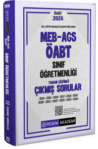 Pegem Yayınları 2026 MEB AGS ÖABT Sınıf Öğretmenliği Tamamı Çözümlü Çıkmış Sorular