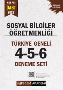 Pegem Yayınları 2026 MEB AGS ÖABT Sosyal Bilgiler Öğretmenliği Tamamı Çözümlü Türkiye Geneli 4-5-6 (3'lü Deneme Seti)
