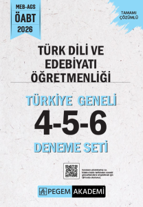 Pegem Yayınları 2026 MEB AGS ÖABT Türk Dili ve Edebiyatı Öğretmenliği Tamamı Çözümlü Türkiye Geneli 4-5-6 (3'lü Deneme Seti)
