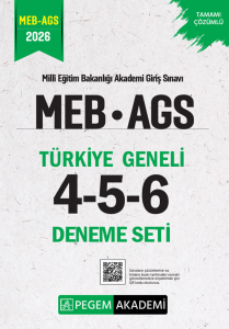 Pegem Yayınları 2026 MEB AGS Tamamı Çözümlü Türkiye Geneli 4-5-6 (3'lü Deneme Seti)