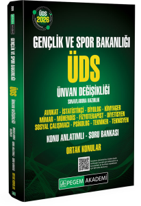Pegem Yayınları 2026 ÜDS Gençlik ve Spor Bakanlığı Ortak Konular Sınavlarına Hazırlık Konu Anlatımlı Soru Bankası
