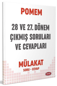 Data Yayınları POMEM 27-28. Dönem Mülakat Çıkmış Sorular ve Cevapları