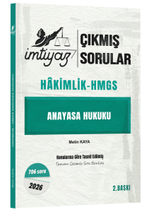 İmtiyaz Yayınları 2026 Hakimlik HMGS Anayasa Hukuku Çıkmış Sorular Çözümlü