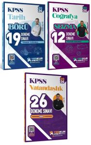 Yediiklim Yayınları 2026 KPSS Tarih Coğrafya Vatandaşlık 57 Deneme Atölye Serisi 3'lü Set