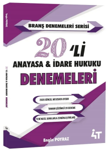 4T Yayınları KPSS A Grubu Anayasa Hukuku ve İdare Hukuku 20 Deneme Çözümlü
