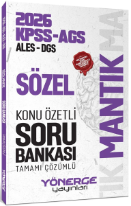 Yönerge Yayınları 2026 KPSS MEB-AGS ALES DGS Sözel Mantık Konu Özetli Soru Bankası Çözümlü