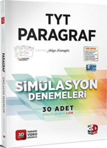 SÜPER FİYAT 2025 TYT Paragraf Simülasyon 20 li Denemeleri 3D Yayınları