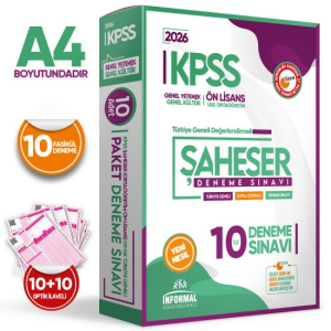 İnformal Yayınları 2026 KPSS Önlisans-Ortaöğretim GYGK ŞAHESER Türkiye Geneli Kurumsal 10’lu Dijital Çözümlü Paket Deneme