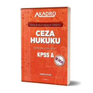 A Kadro Yayınları 2026 KPSS A Grubu Ceza Hukuku Konu Anlatımlı