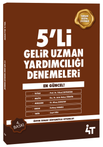 4T Yayınları Gelir Uzman Yardımcılığı 5 Deneme 4. Baskı