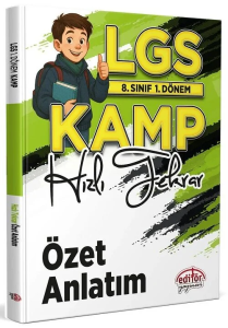 Editör Yayınları 8. Sınıf 1. Dönem LGS Kamp Hızlı Tekrar Özet Anlatım