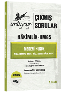 İmtiyaz Yayınları 2026 Hakimlik HMGS Medeni Hukuk, Milletlerarası Hukuk ve Özel Hukuk Çıkmış Sorular Çözümlü
