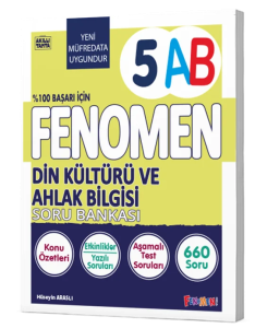 Fenomen Okul Yayınları 5. Sınıf Din Kültürü ve Ahlak Bilgisi A ve B Fenomen Soru Bankası