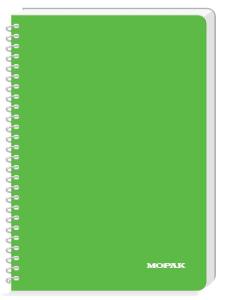 Mopak Neon Spiralli Plastik Kapak A4 120 Yaprak Kareli Defter