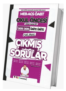 TKM Akademi 2026 ÖABT MEB-AGS Okul Öncesi Öğretmenliği Orijinal Çıkmış Sorular Çözümlü