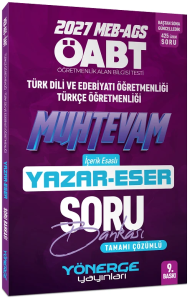 Yönerge Yayınları 2027 ÖABT MEB-AGS Türk Dili Edebiyatı - Türkçe Öğretmenliği Muhtevam Yazar Eser Soru Bankası Çözümlü