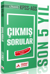Paraf Akademi KPSS AGS Çıkmış Sorular Son 5 Yıl