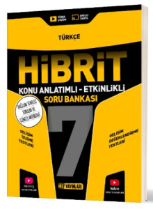 Hız Yayınları 7. Sınıf Türkçe HİBRİT Konu Anlatımlı Etkinlikli Soru Bankası