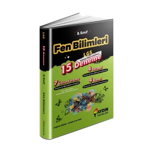 Aydın Yayınları LGS 8. Sınıf Fen Bilimleri 15 Deneme