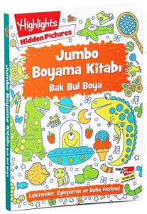 Jumbo Boyama Kitabı Bak Bul Boya (Labirentler, Ara Bul, Eşleştirme Etkinlikleri)