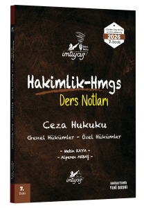 İMTİYAZ 2026 HMGS Hakimlik Ceza Hukuku (Genel Hükümler - Özel Hükümler) Ders Notları
