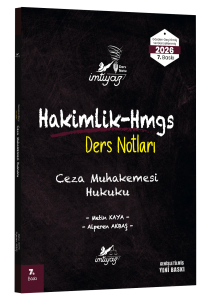 İMTİYAZ 2026 HMGS Hakimlik Ceza Muhakemesi Hukuku Ders Notları