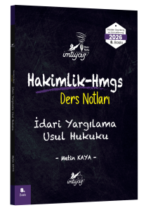 İMTİYAZ 2026 HMGS Hakimlik İdari Yargılama Usul Hukuku Ders Notları