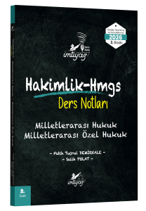 İMTİYAZ 2026 HMGS Hakimlik Milletlerarası Hukuk- Milletlerarası Özel Hukuk Ders Notları