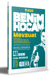 Benim Hocam Yayınları 2025 MEB-AGS Mevzuat 40 Deneme Çözümlü