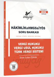 İMTİYAZ 2026 HMGS Hâkimlik Vergi Hukuku - Vergi Usul Hukuku - Türk Vergi Sistemi Soru Bankası