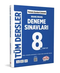 Editör Yayınevi 8. Sınıf Tüm Dersler Branş Branş Tamamı Çözümlü Deneme Sınavları